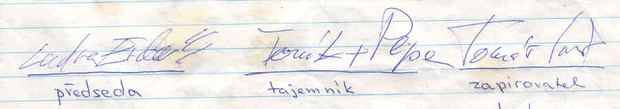 autentick zvr s podpisy z originlnho zpisu